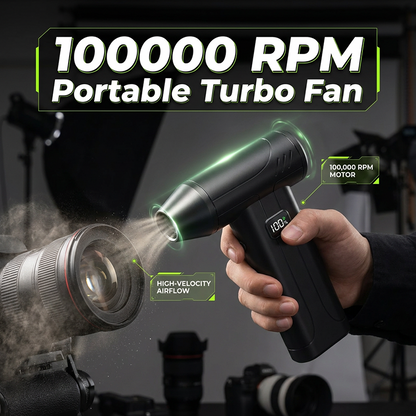 Blast Dust Away Instantly! 100,000 RPM Portable Turbo Air Duster