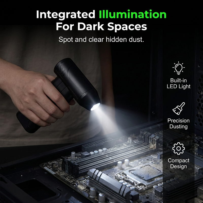 Blast Dust Away Instantly! 100,000 RPM Portable Turbo Air Duster