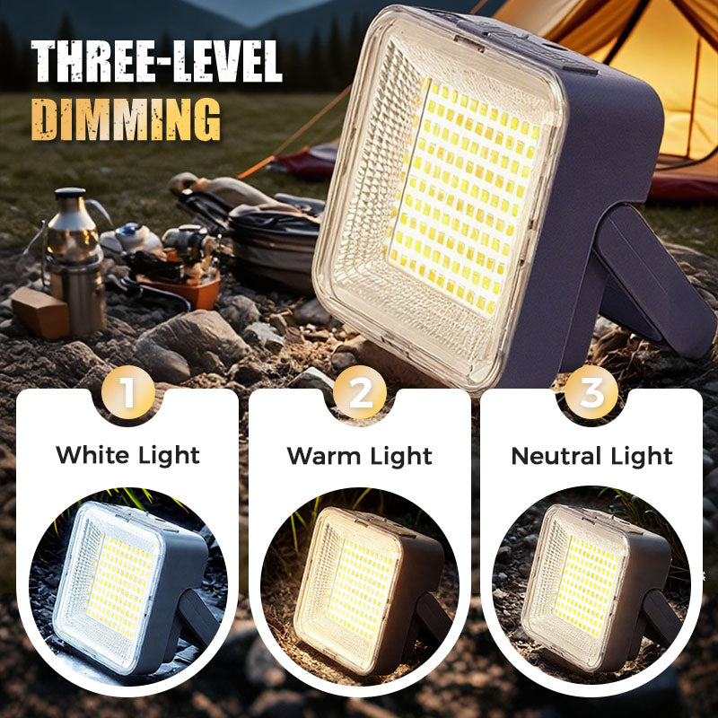 🏕️ Solar Camping Light | Type-C + USB Output