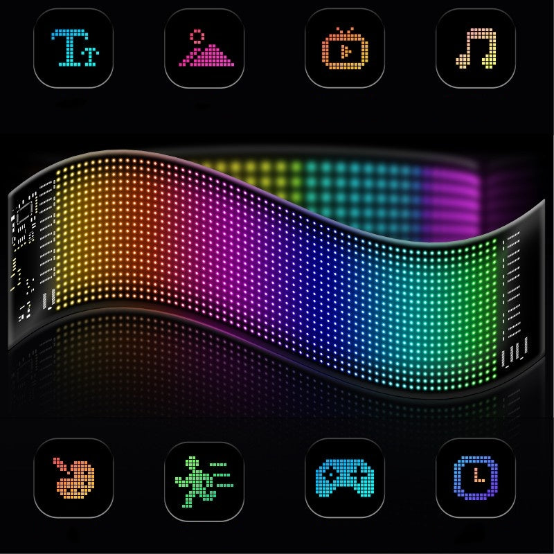 Multi-Use Flexible LED Sign Programmable Scrolling Text & Animation Display with APP-Control