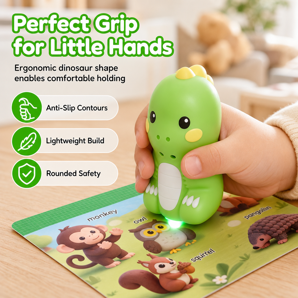 Smart Kids English Reading Pen with Dinosaur Cards Early Educational Learning Device Set