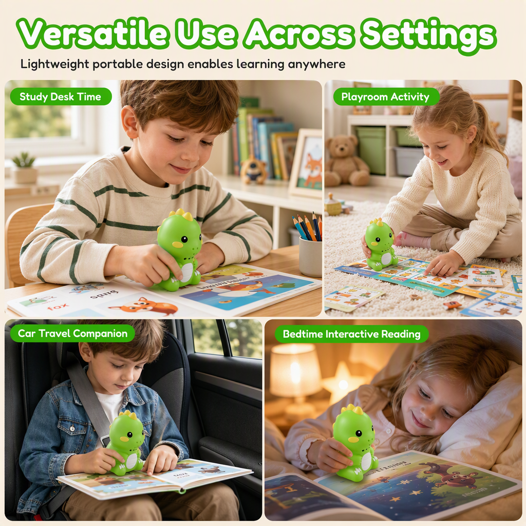 Smart Kids English Reading Pen with Dinosaur Cards Early Educational Learning Device Set