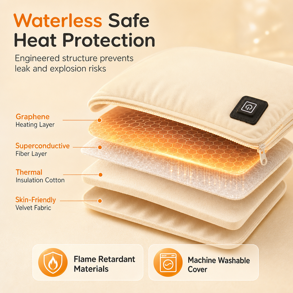 ⏳Time-Limited Special⏰Portable Rechargeable Graphene Hand Warmer – Waterless Explosion-Proof, Plush Velvet ✨