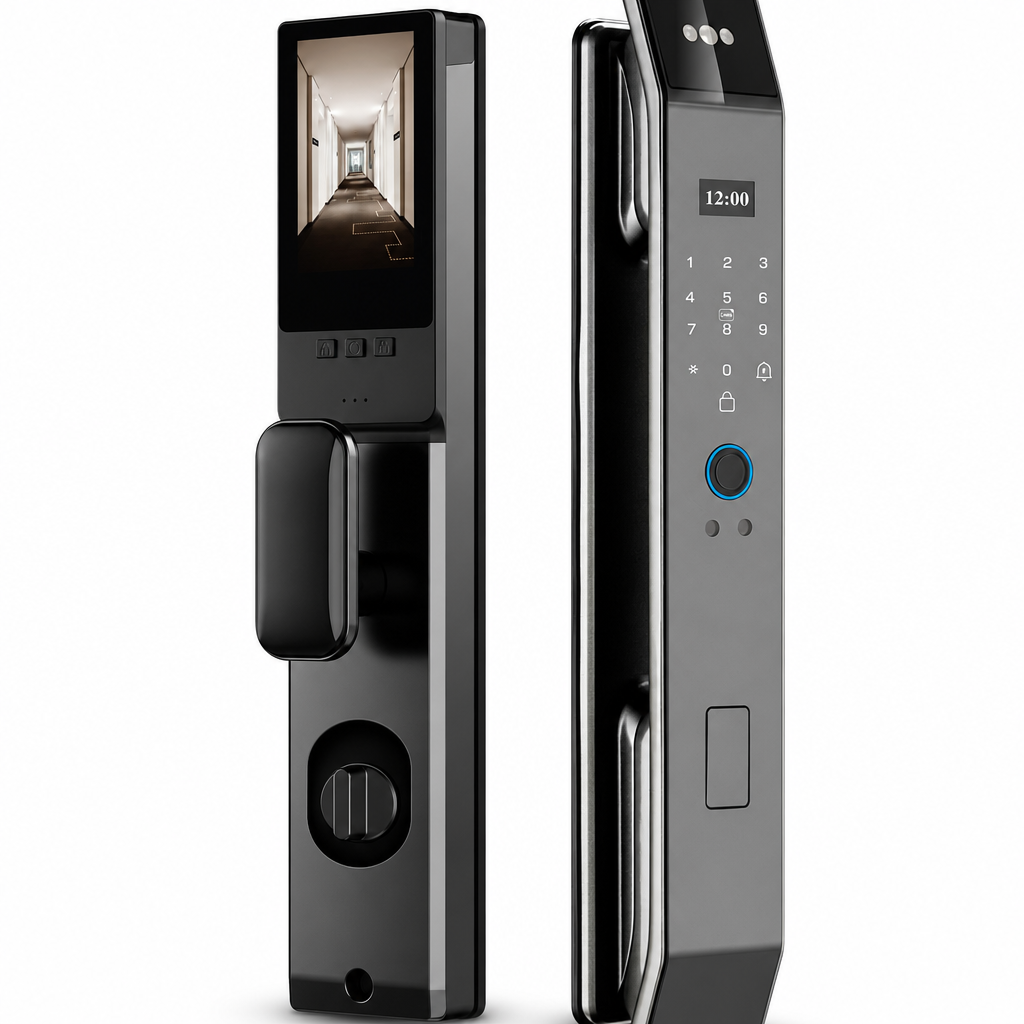 ⏳Limited-time 50% off⏰Smart Fingerprint Door Lock with Palmprint and Face Recognition Built-In and Remote Management Keyless Entry Password Lock for Home Security🏠🛡️