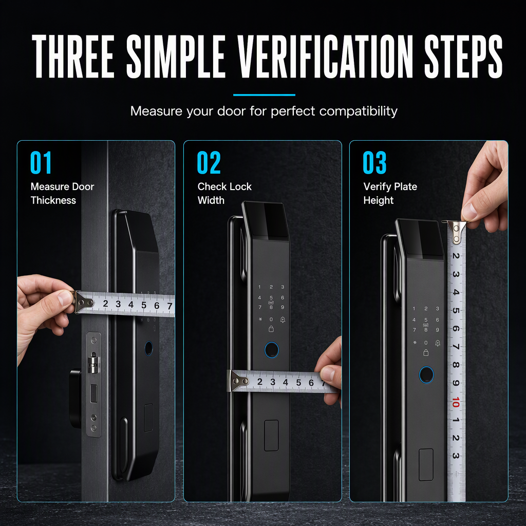 ⏳Limited-time 50% off⏰Smart Fingerprint Door Lock with Palmprint and Face Recognition Built-In and Remote Management Keyless Entry Password Lock for Home Security🏠🛡️