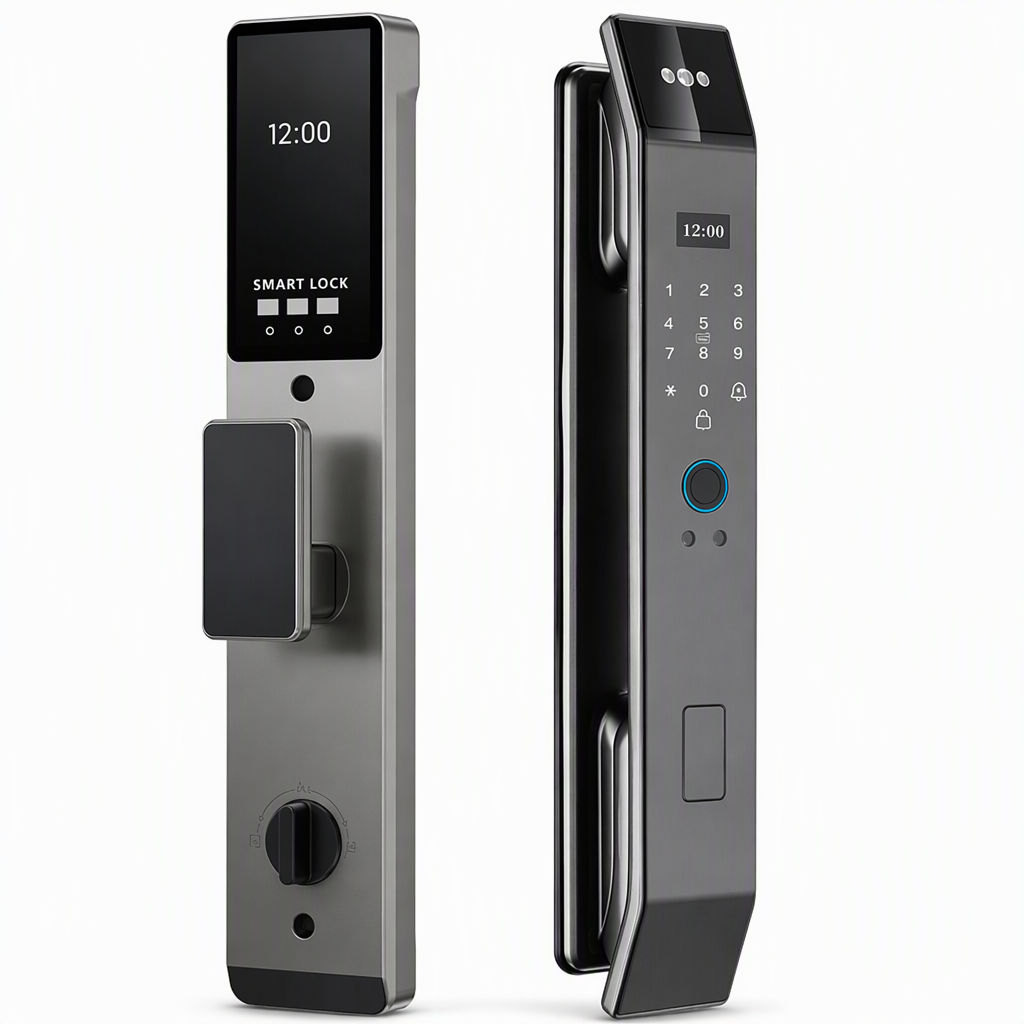 ⏳Limited-time 50% off⏰Smart Fingerprint Door Lock with Palmprint and Face Recognition Built-In and Remote Management Keyless Entry Password Lock for Home Security🏠🛡️
