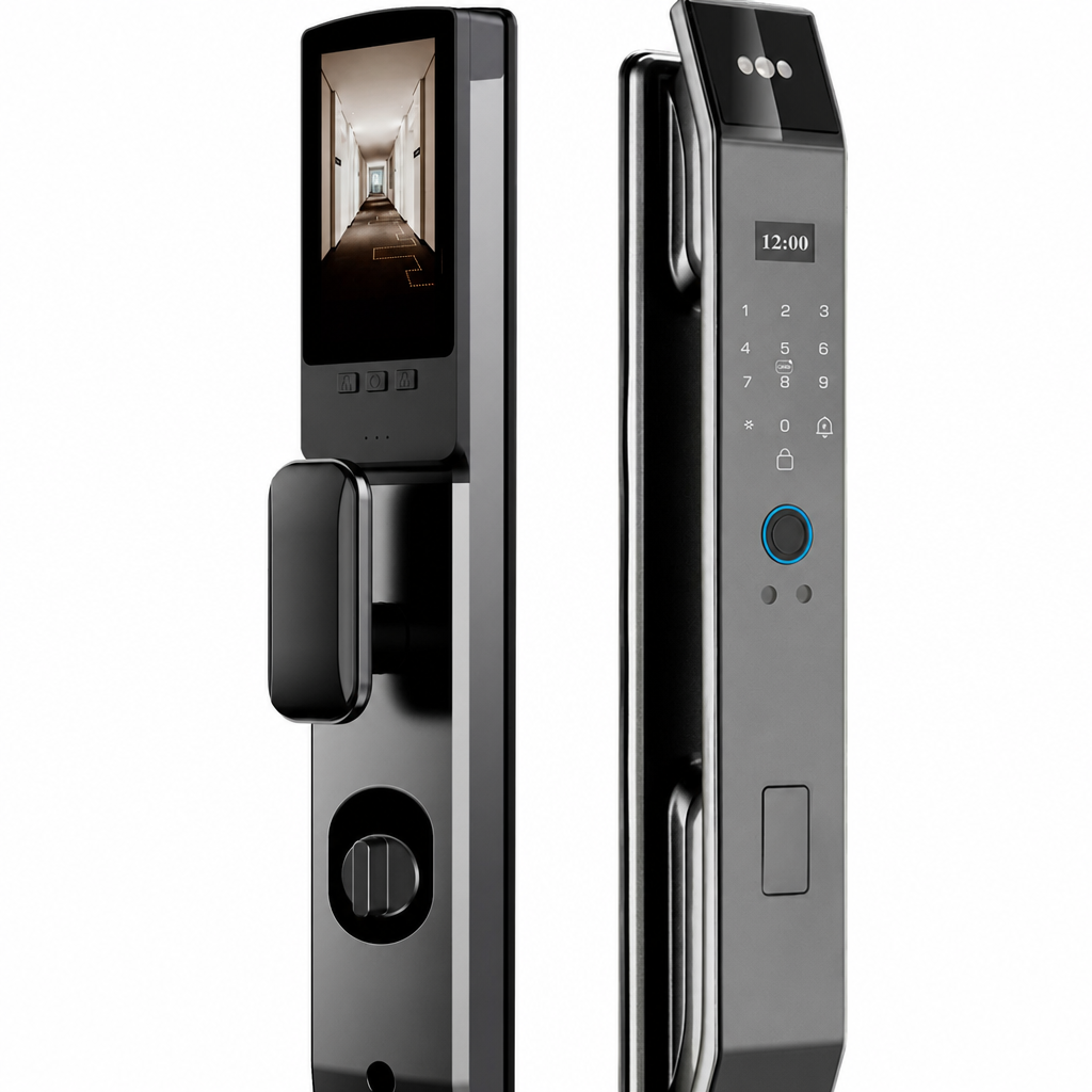 ⏳Limited-time 50% off⏰Smart Fingerprint Door Lock with Palmprint and Face Recognition Built-In and Remote Management Keyless Entry Password Lock for Home Security🏠🛡️
