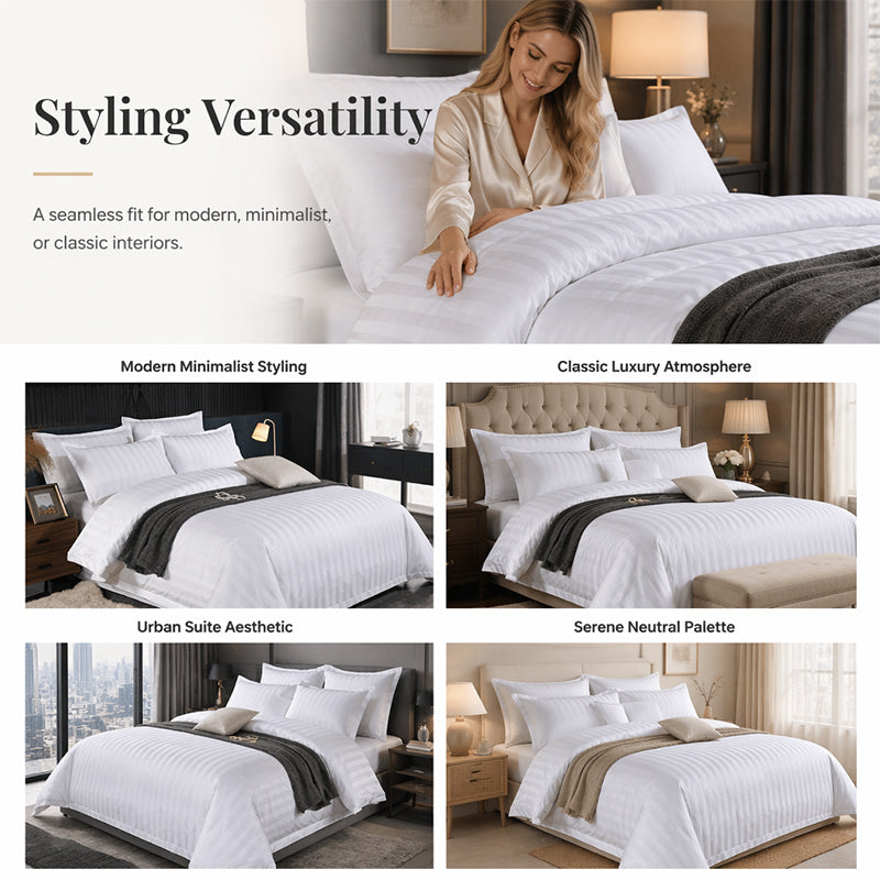 🛏️ Premium Satin Stripe Bedding Set