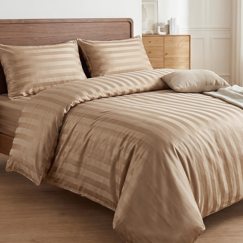 🛏️ Premium Satin Stripe Bedding Set