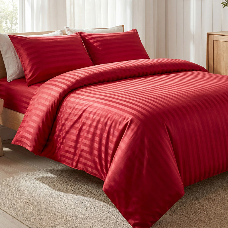 🛏️ Premium Satin Stripe Bedding Set