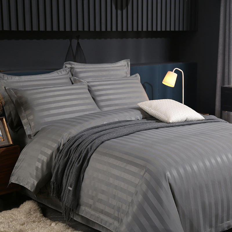 🛏️ Premium Satin Stripe Bedding Set