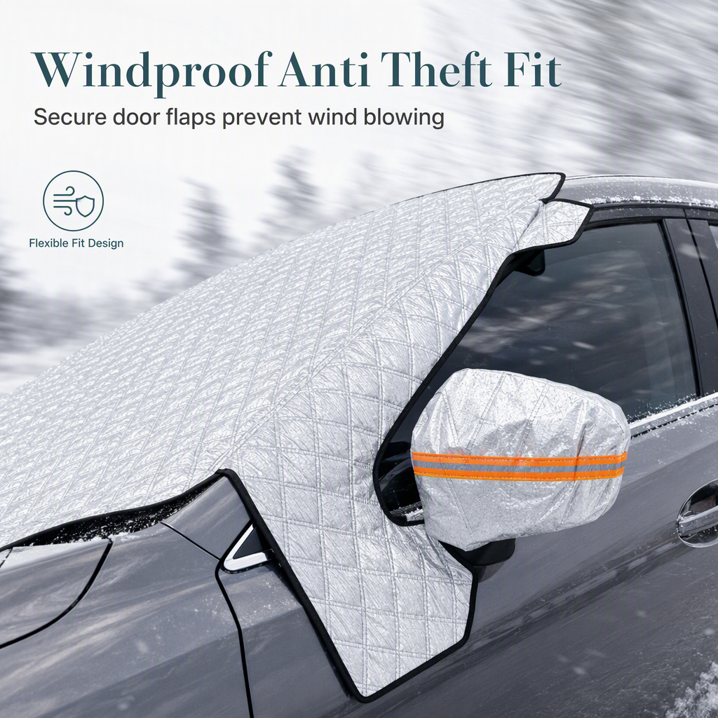 ⏳Time-Limited Special⏰Thickened Magnetic Car Windshield Snow Cover Winter Front Windshield Half Cover for Sedans and SUVs