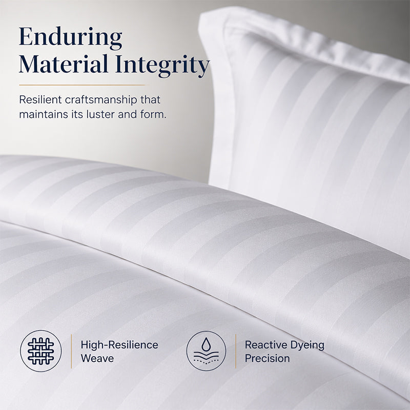 🛏️ LIMITED-TIME 50% OFF! ✨ Hotel Style Satin Stripe Bedding Set – 120g Fabric, Internal Ties, 7 Colors ✨
