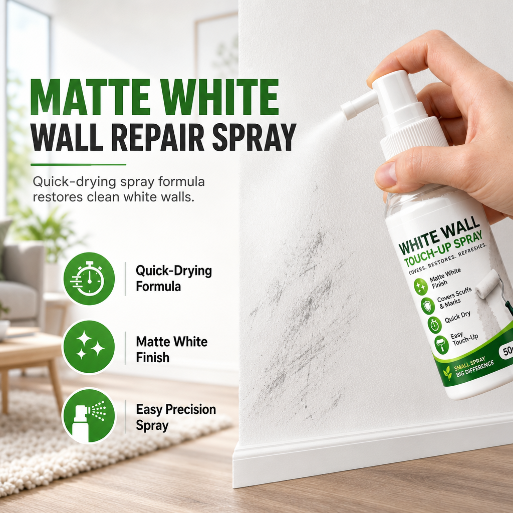 🛠️🏠White Wall Repair Spray Paint | Fast-Drying Touch-Up for Covers Stains, No Color Difference✨✨