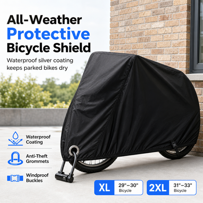 📢📢50% OFF !! ⏰Waterproof Bike Cover for 1–2 Bikes – Windproof Outdoor Protection 🚲