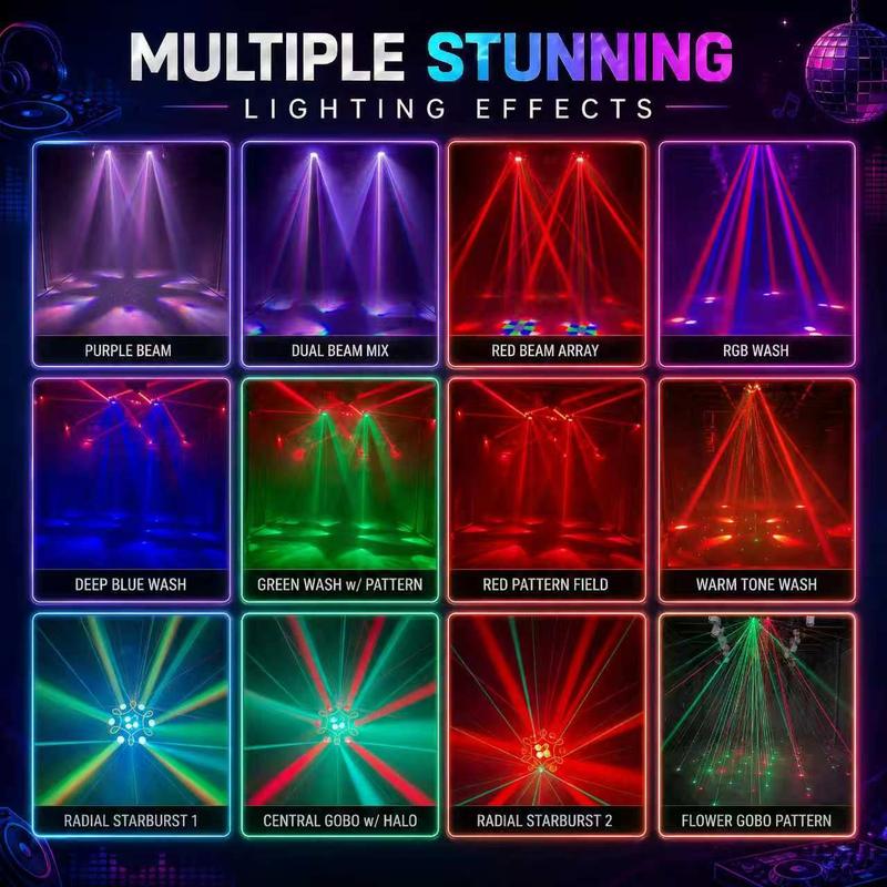 🎉 LIMITED-TIME 50% OFF! 💡 Rotating Bee-Eye RGBW Stage Light with Remote Control – 6-Arm, Laser & Strobe Effects ✨