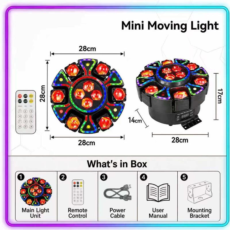 🎉 LIMITED-TIME 50% OFF! 💡 Rotating Bee-Eye RGBW Stage Light with Remote Control – 6-Arm, Laser & Strobe Effects ✨