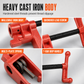 Heavy Duty Woodworking Pipe Clamp Fixture for 1/2 Inch and 3/4 Inch Pipes Steel Pipe Clamp Tool for Wood Gluing and Clamping