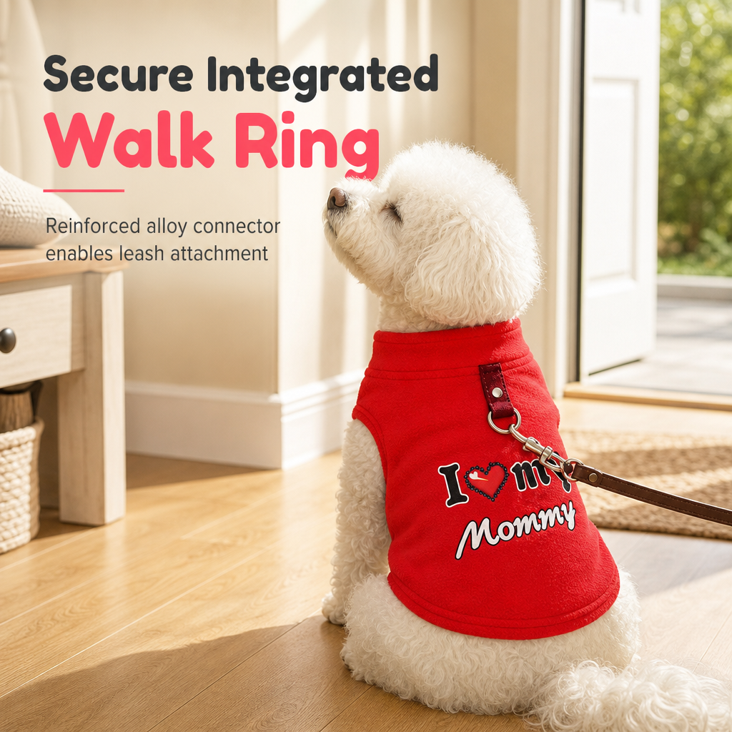 ⚡ Warm Pet Sweater with Leash Ring – Cozy, Cute, Practical ❄️