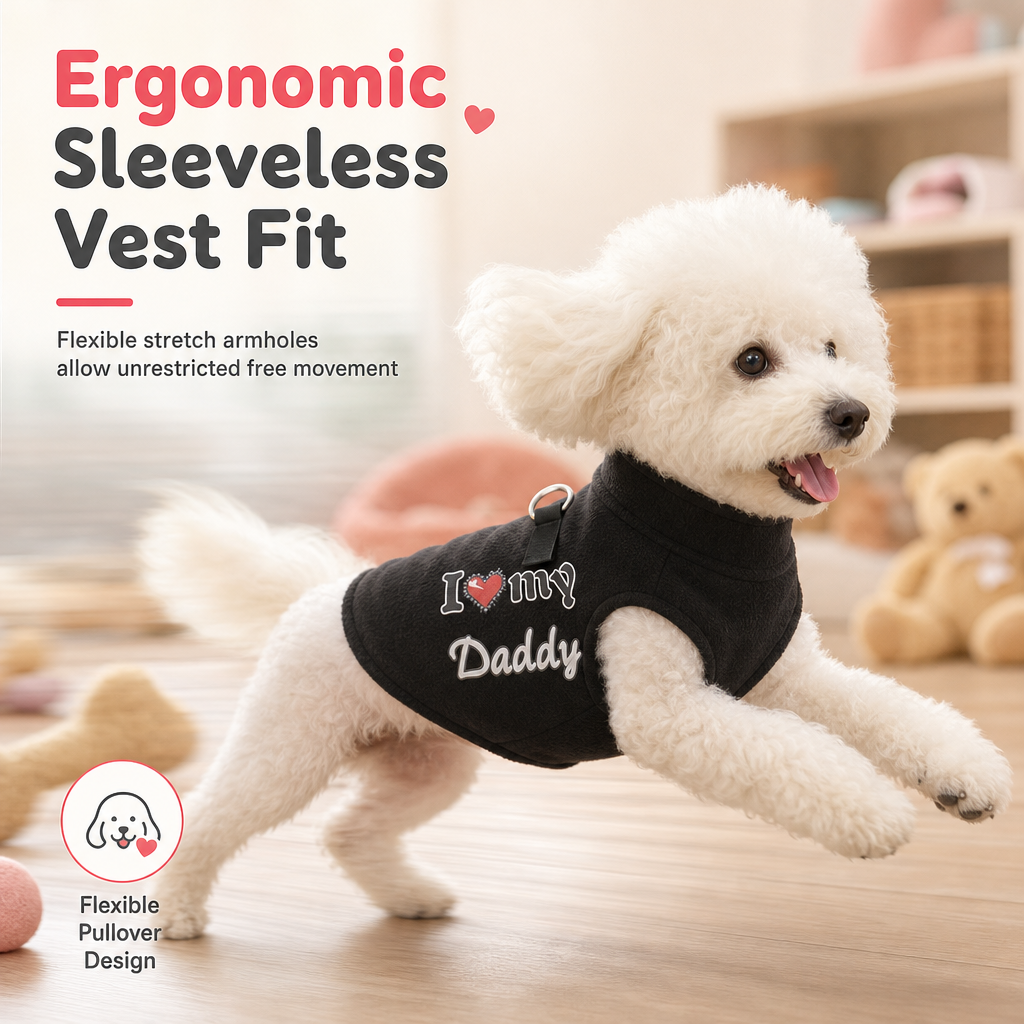 ⚡ Warm Pet Sweater with Leash Ring – Cozy, Cute, Practical ❄️