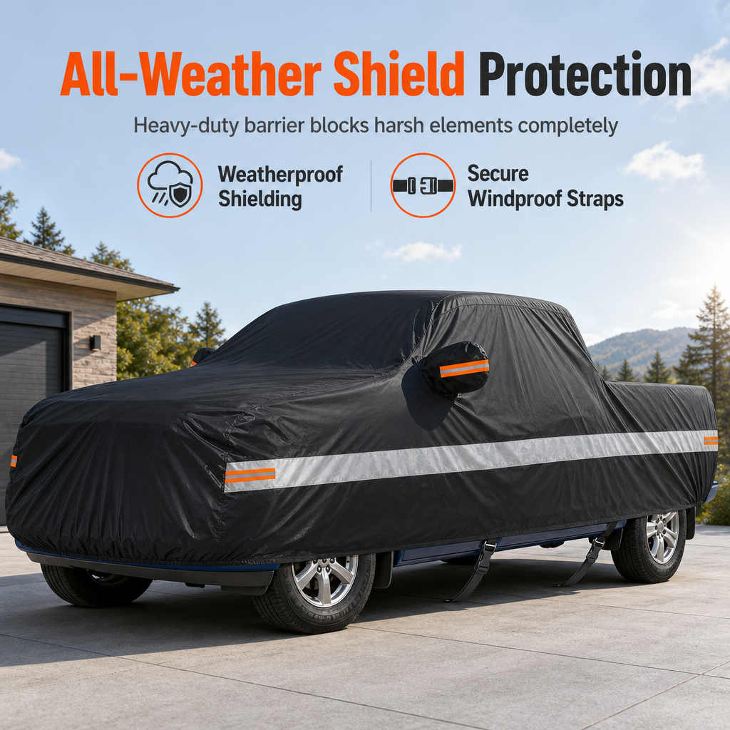 ⏳Time-Limited Special⏰190T Polyester Taffeta Outdoor Pickup Truck Cover Waterproof Sunproof Dustproof Car Cover