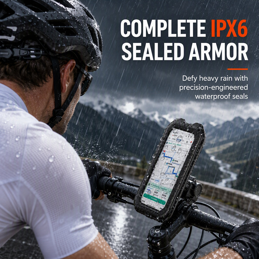 📢📢50% OFF !! ⏰Waterproof Motorcycle and Bicycle Phone Holder with Touch Screen and 360 Degree Rotation