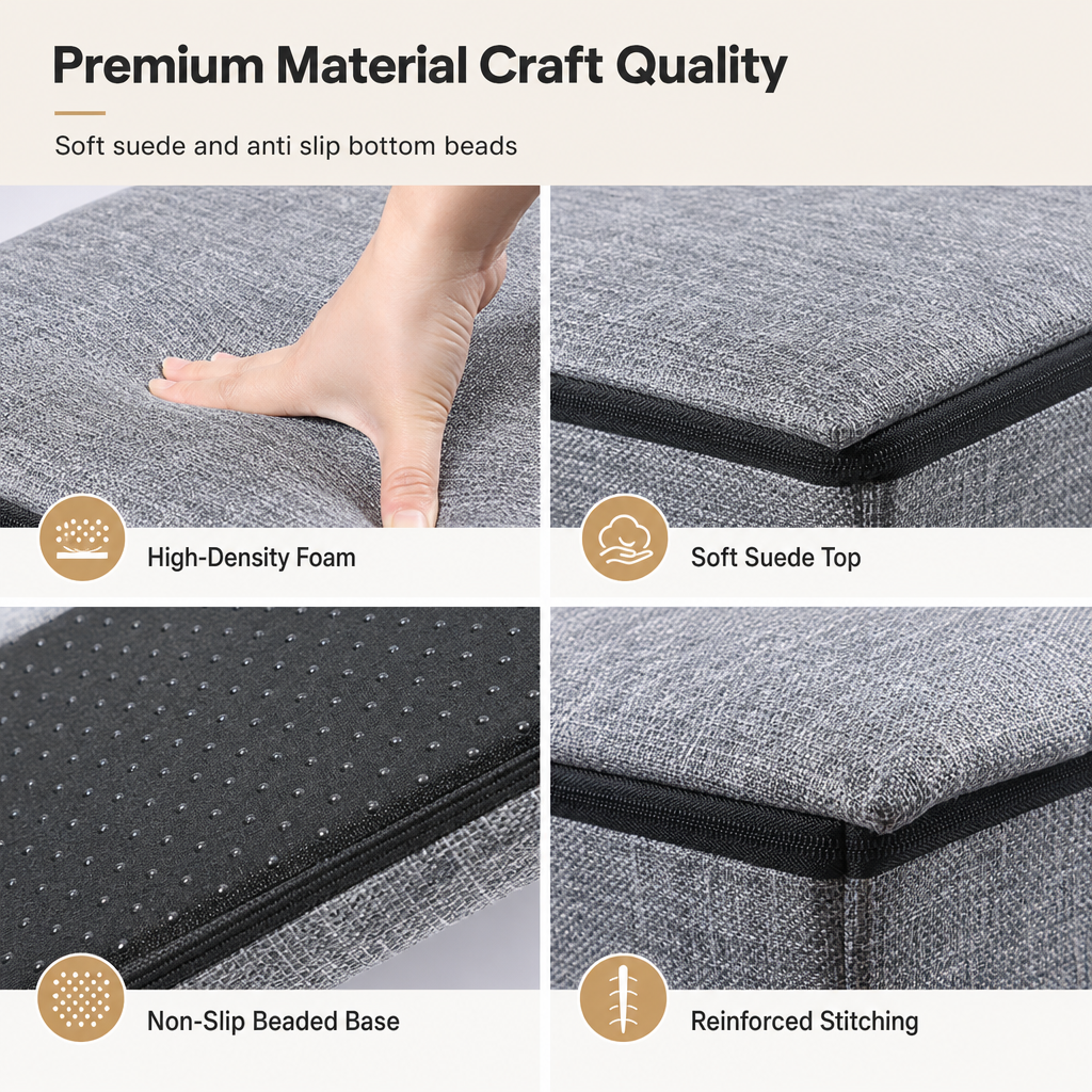 Foldable Pet Steps with Storage Non Slip Dog Stairs for Couch and High Bed