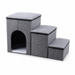 Foldable Pet Steps with Storage Non Slip Dog Stairs for Couch and High Bed