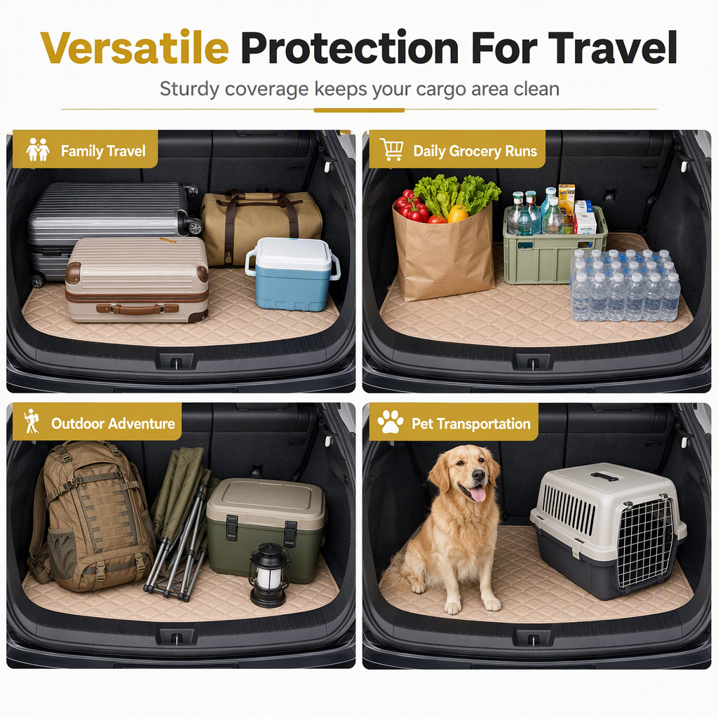 🚗 50% OFF! 🧳 PVC Leather Trunk Mat – Waterproof, scratch-resistant & 100x70cm ✨