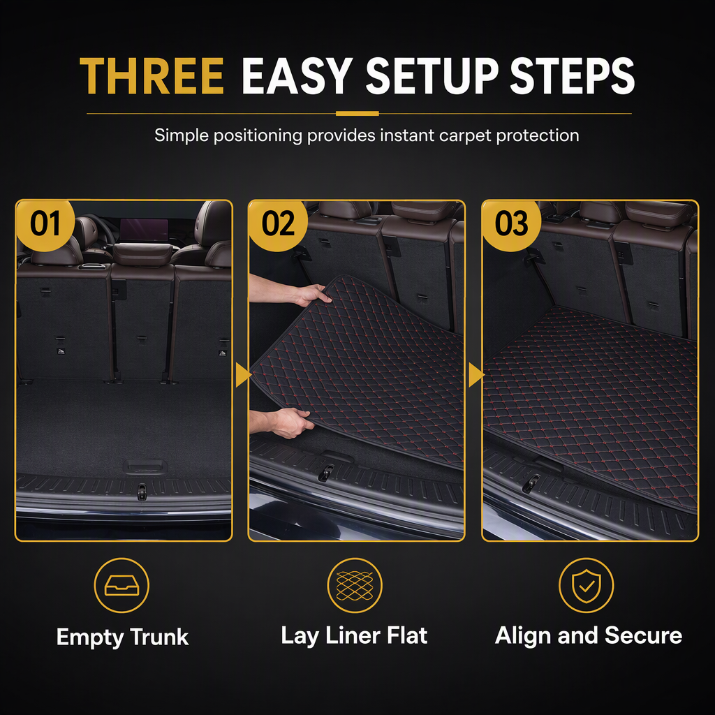 🚗 50% OFF! 🧳 PVC Leather Trunk Mat – Waterproof, scratch-resistant & 100x70cm ✨