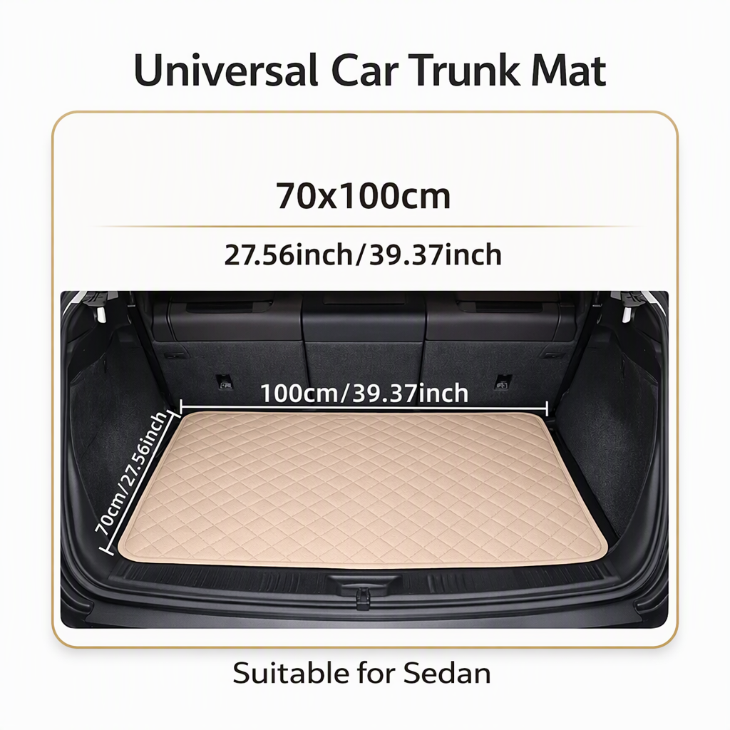 🚗 50% OFF! 🧳 PVC Leather Trunk Mat – Waterproof, scratch-resistant & 100x70cm ✨