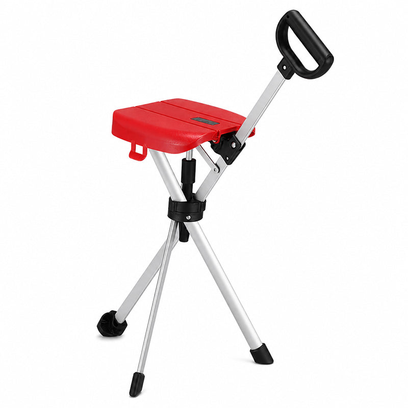Portable Folding Cane Chair with Seat Non Slip Walking Stick Stool for Seniors Outdoor Hiking