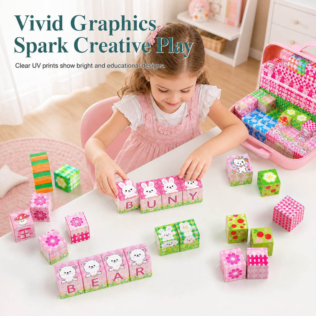 Magnetic Set for Kids Educational Construction Toys for Toddlers and Girls Age 3 to 6 Birthday Gift with Storage Box