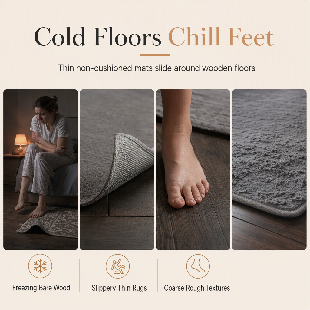 🧸 Soft Fluffy Velvet Rug: Dense Plush, Non-Shed, Cloud Comfort, for Living Room & Bedroom