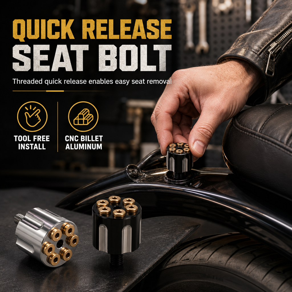 📢📢 50% OFF🔩Motorcycle CNC Quick Release Seat Bolt 6mm Seat Cushion Fixing Screw