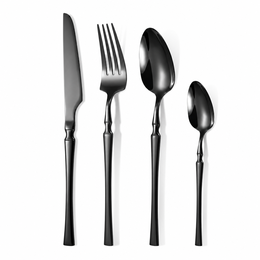 🍽️ LIMITED-TIME 50% OFF! ✨ 304 Stainless Steel Cutlery Set – Slim Elegant, Mirror Polished, Comfort Grip 🥂