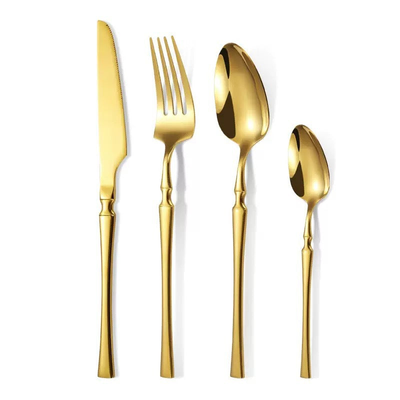 🍽️ LIMITED-TIME 50% OFF! ✨ 304 Stainless Steel Cutlery Set – Slim Elegant, Mirror Polished, Comfort Grip 🥂