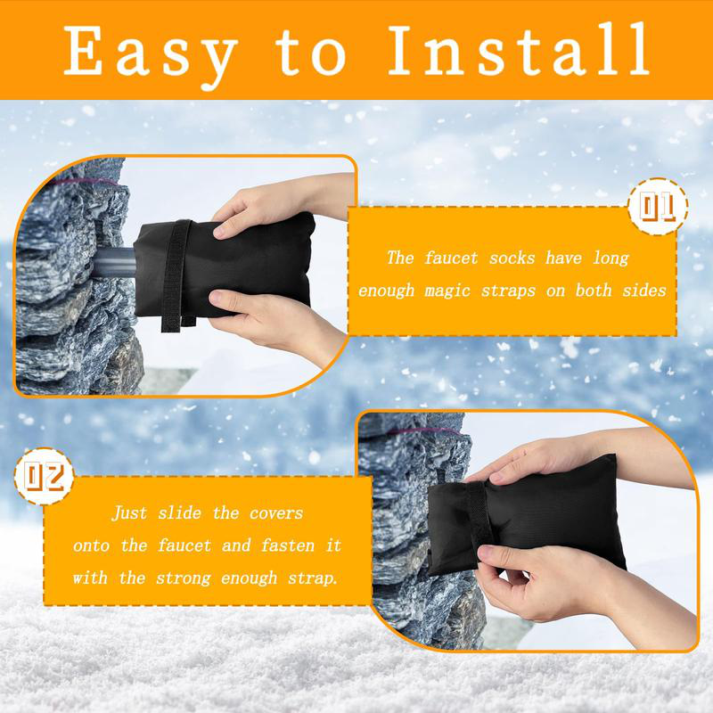 Outdoor Waterproof Faucet Covers with Reflective Strips