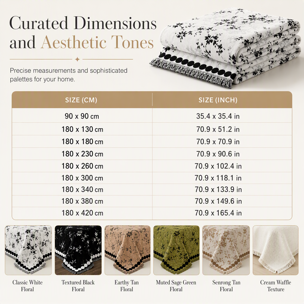 📢📢50% OFF !! ⏰French Style Chenille Sofa Cover Cat Scratch Resistant Universal Couch Slipcover Throw Blanket
