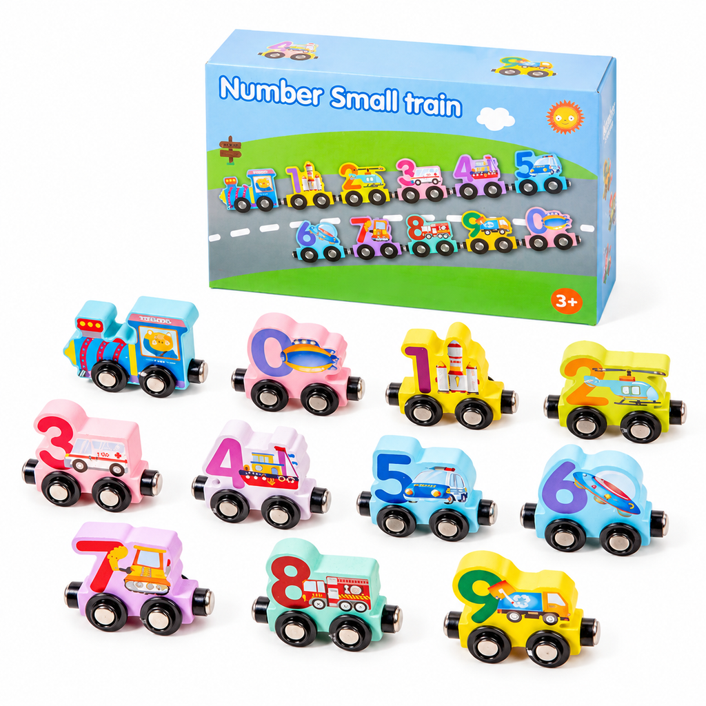 🚂 50% OFF! 🧲 Magnetic Wooden Number Train – Counting & pretend-play fun ✨
