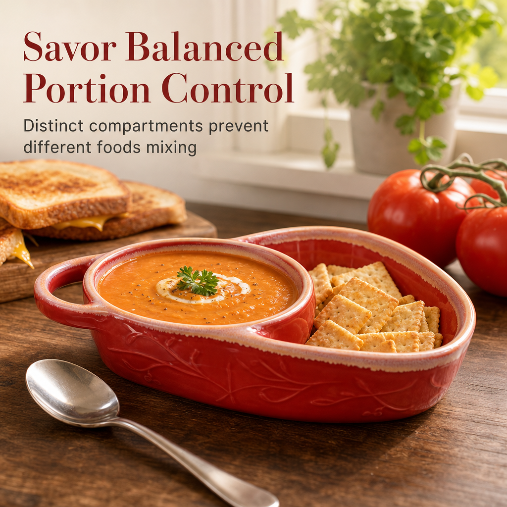🍲🫳Retro-Embossed Ceramic Divided Baking Dish |Thick Premium Clay, Oven-, Microwave-, and Dishwasher-Safe🧀