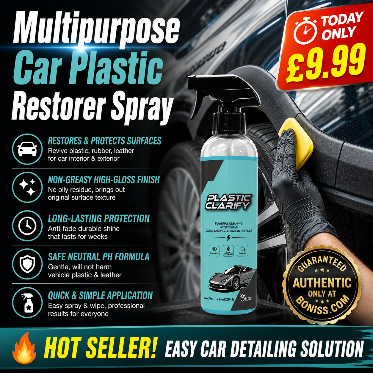 Multipurpose Efficient Car Plastic Restorer Spray