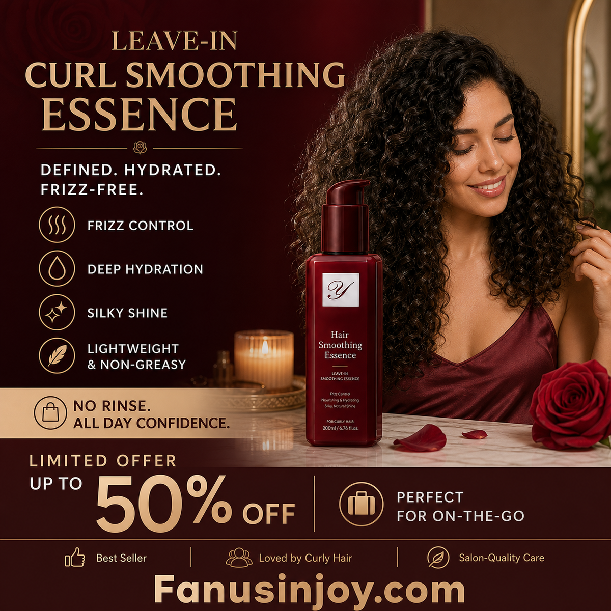 👱‍♀️Get sleek, styled hair effortlessly！Nourishing Leave In Hair Conditioner for Frizzy Hair